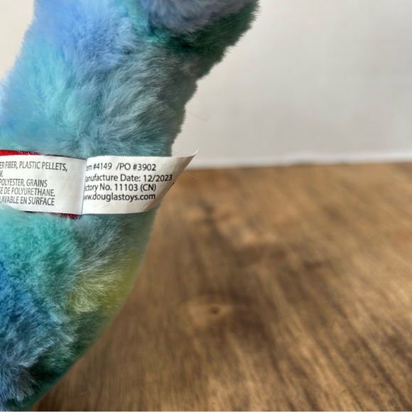 Douglas Ned Blue Green Narwhal 16" Plush Stuffed Animal Cuddle Toy Tie Dye 2023 - Picture 6 of 11